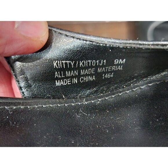 EUC Madden Girl "Kitty" Black Block Heel Slingback Heels/Sz. 9M - Picture 7 of 9